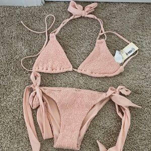 Tori Praver sea foam pink bikini